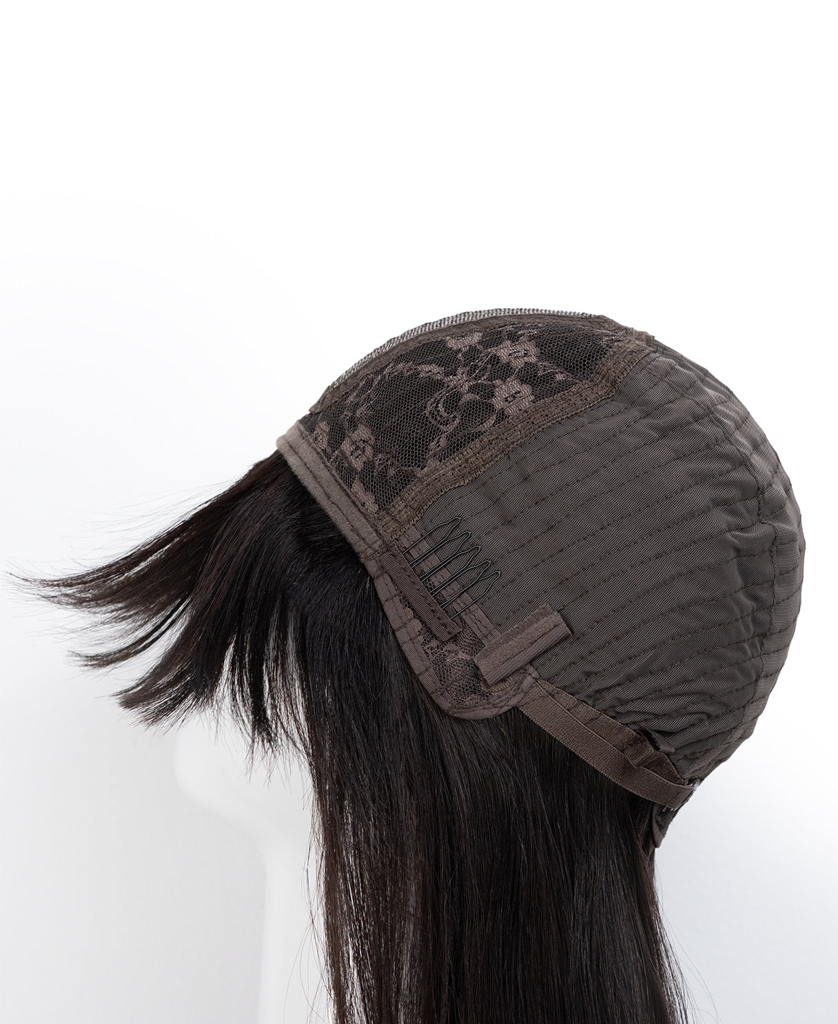 flipped ends blowout with fringe human wig - 14" espresso black.