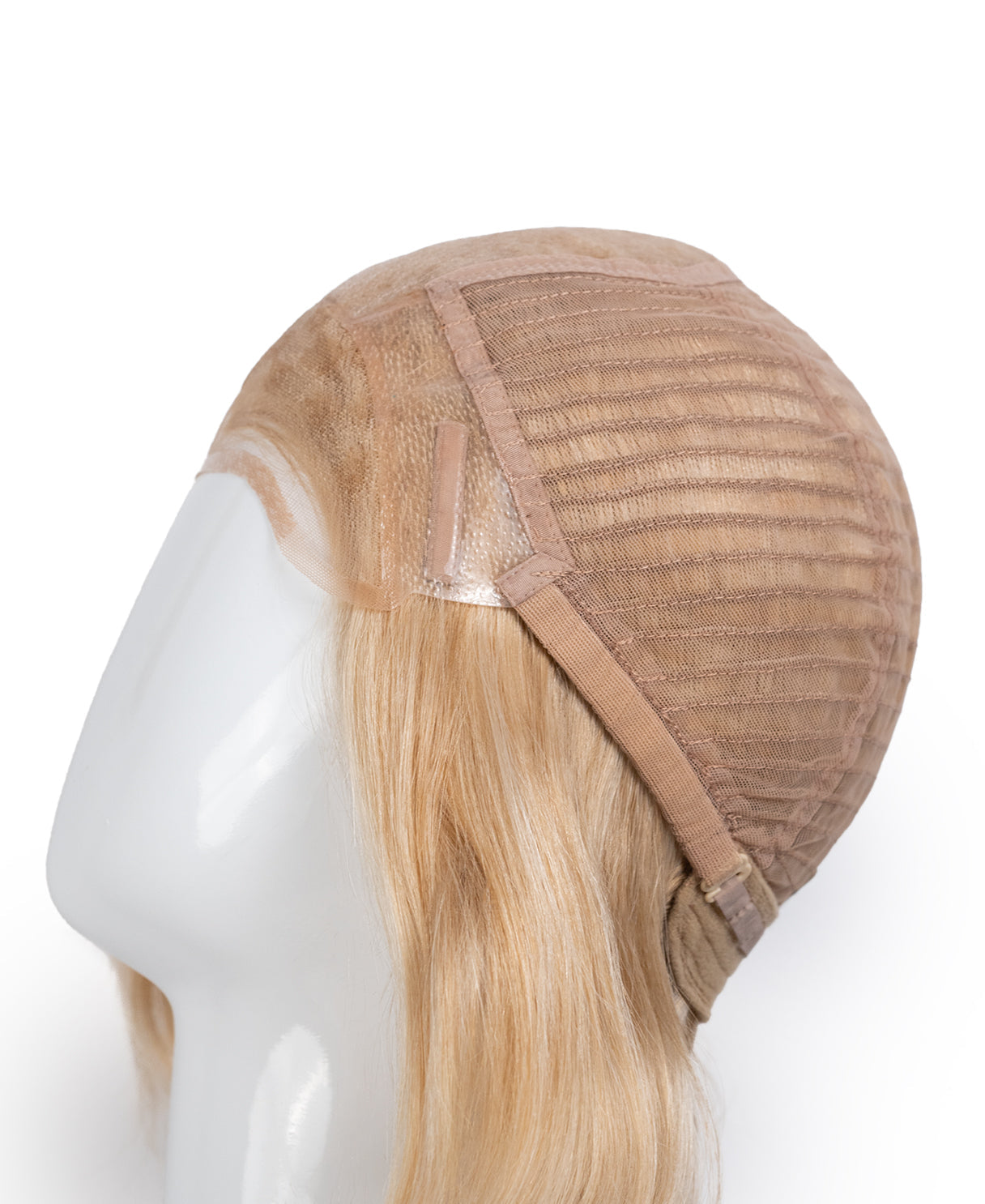 european virgin hair wig - 8" blonde highlights.