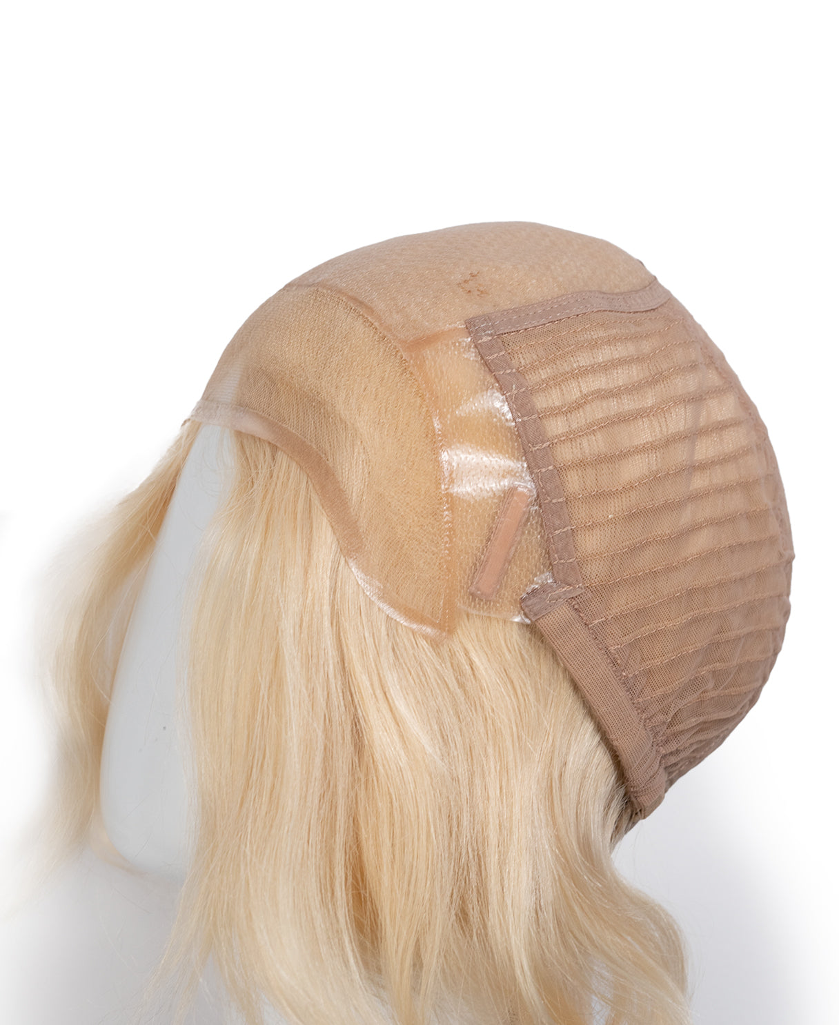 european virgin hair wig - 8" light blonde.