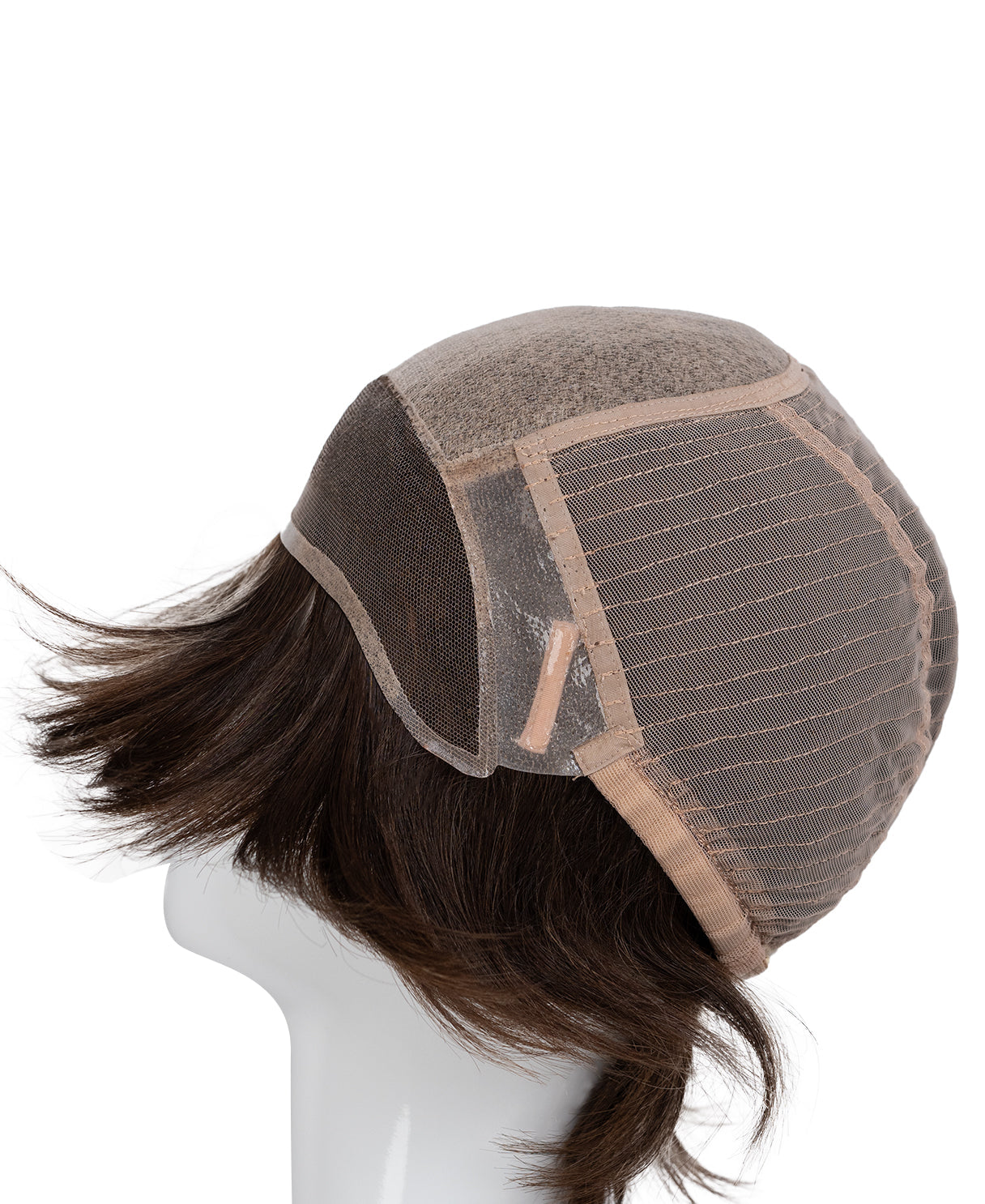 european virgin hair wig - 6" medium brown.