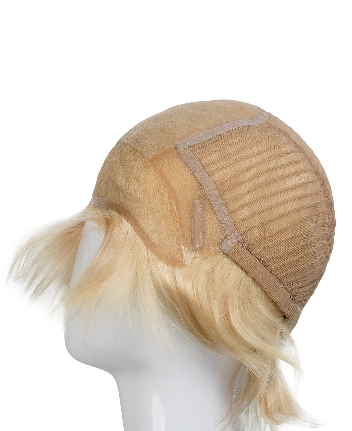 european virgin hair wig - 6" light blonde.