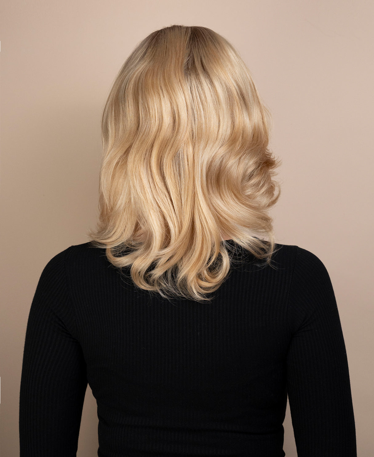 european virgin hair wig - 10" blonde highlights.