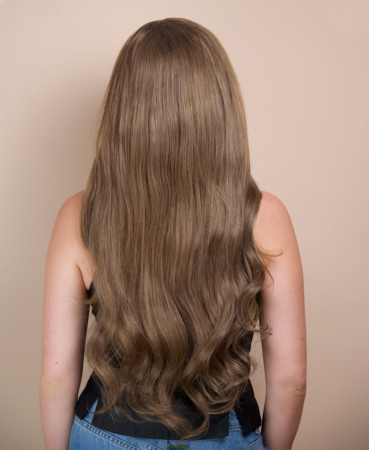 lace front human wig - 24" ash blonde.