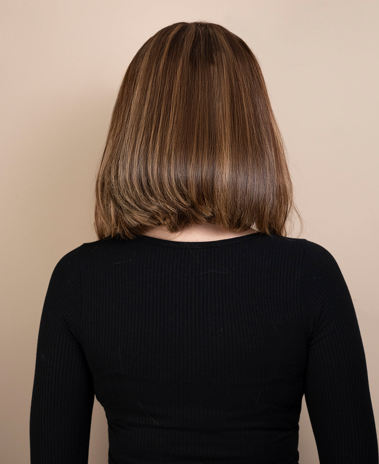 long bob human wig - 10" ash balayage.