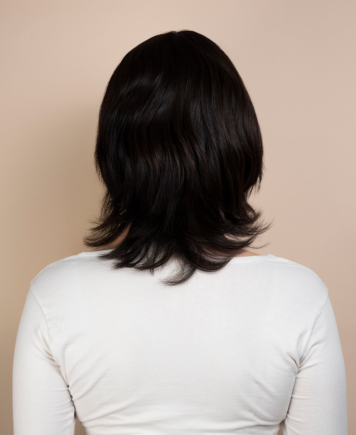 european virgin hair wig - 8" natural black.