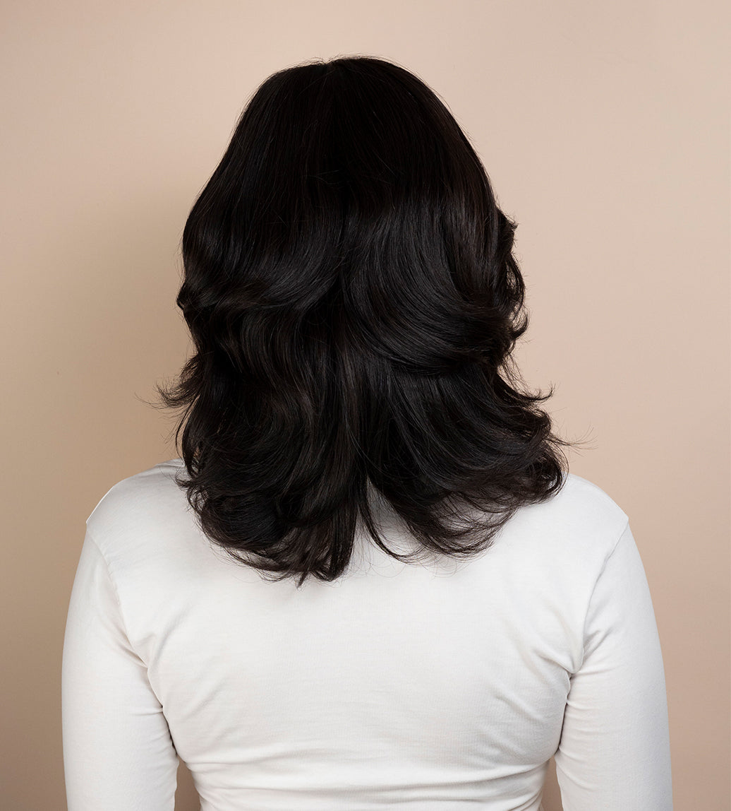 european virgin hair wig - 10" natural black.