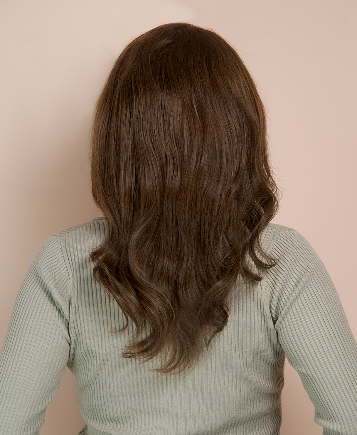 lace front human wig - 14" light brown.