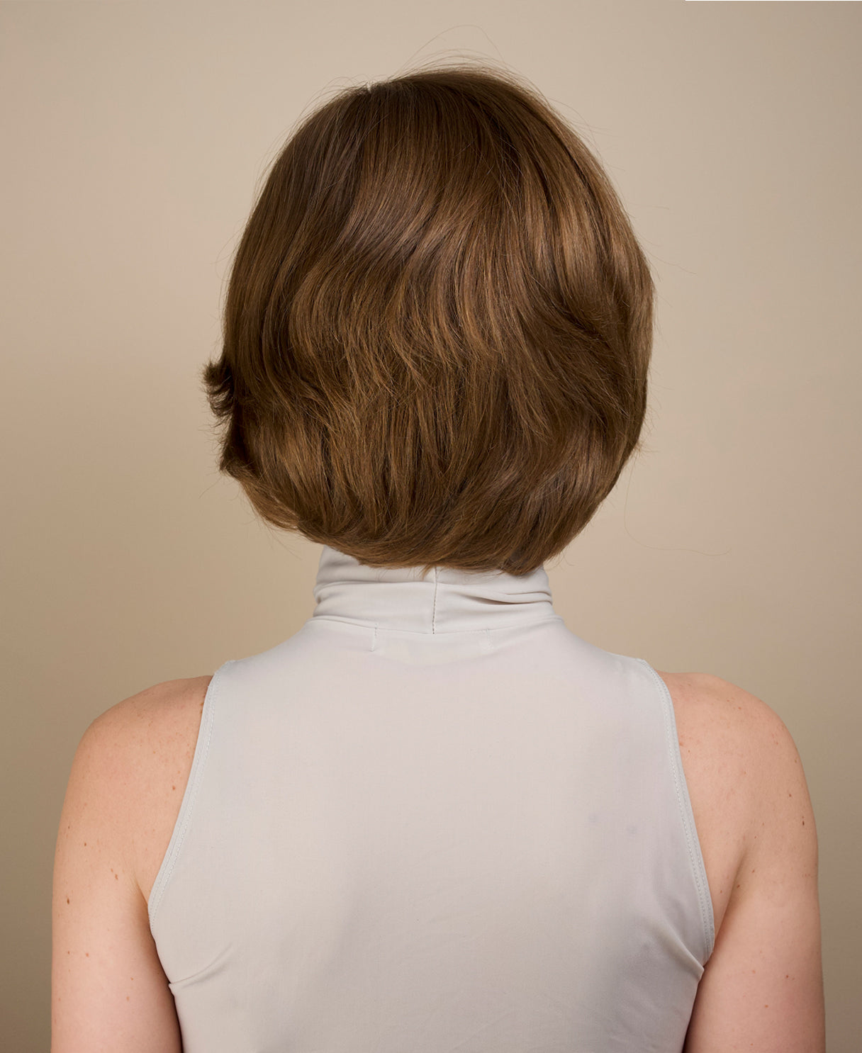 european virgin hair wig - 6" light brown.