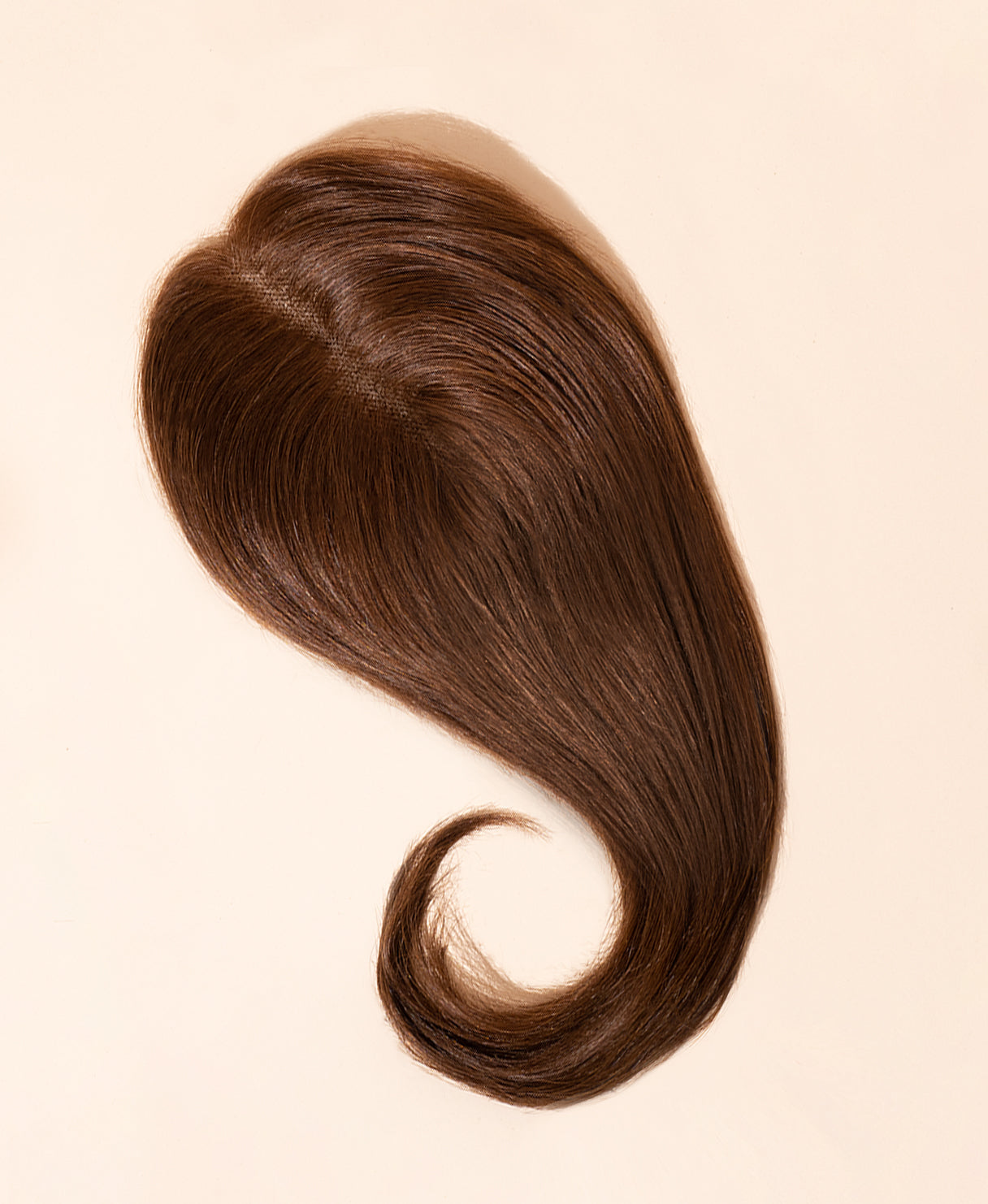 hair topper 12" medium brown.
