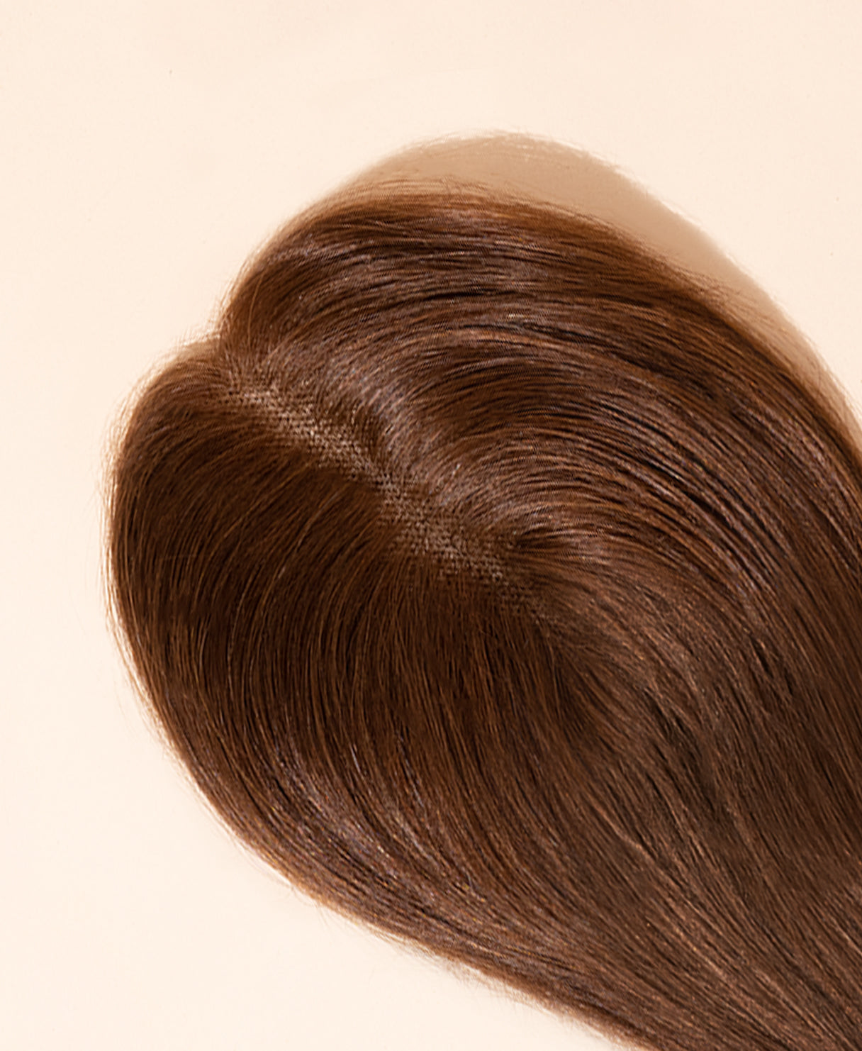 hair topper 12" medium brown.