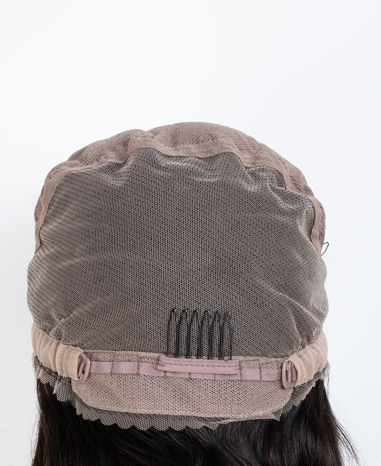 pre-cut full lace wavy human wig - 16" natural black.