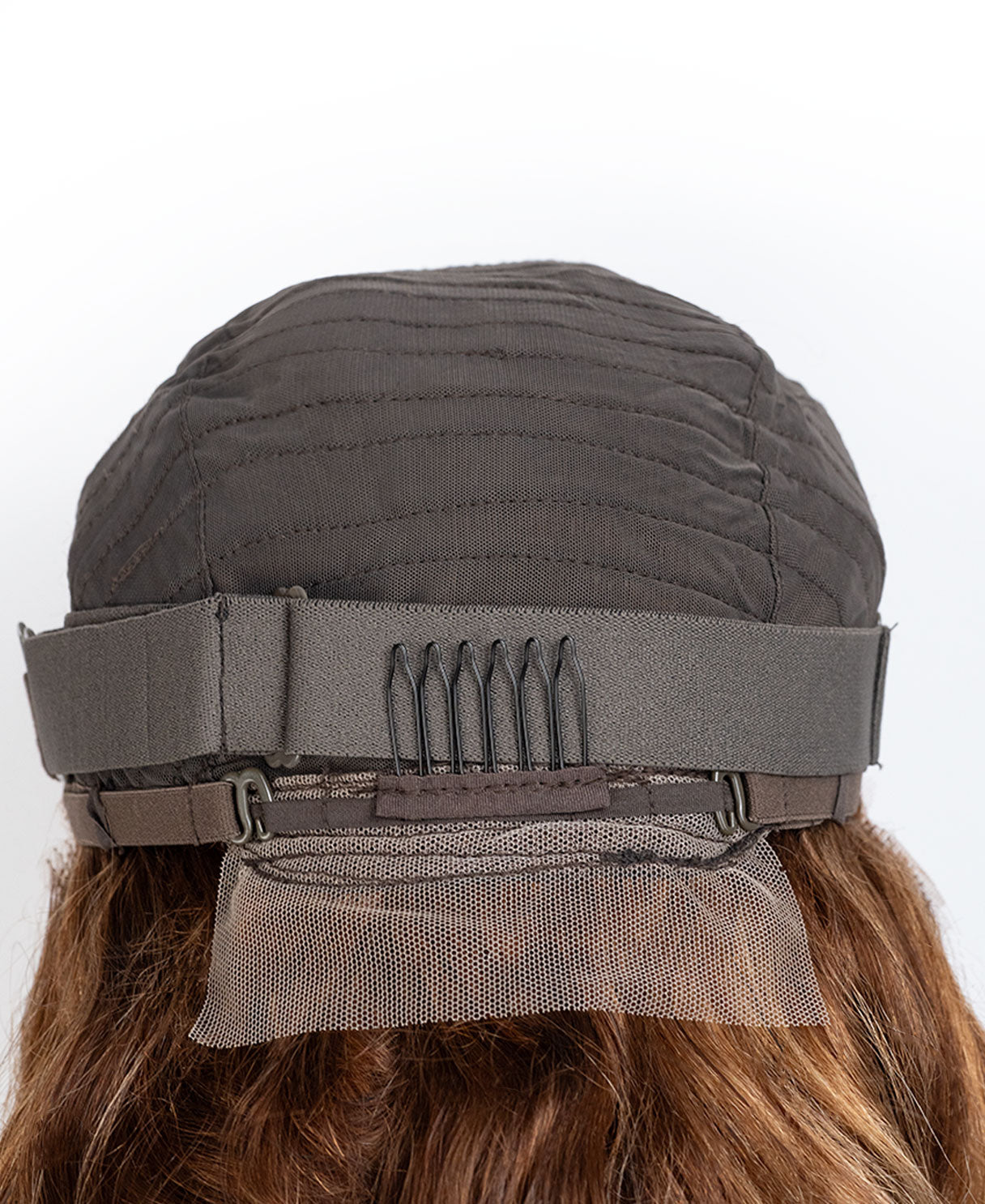 put on & go pre-cut lace wavy human wig - 16" caramel balayage.