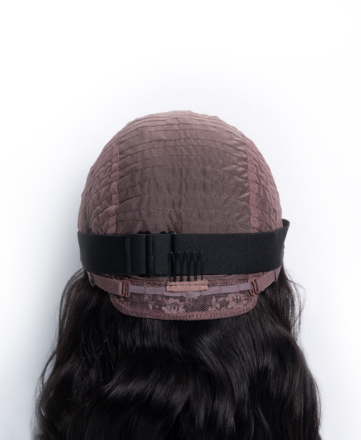 bouncy curls human wig - 18" natural black.