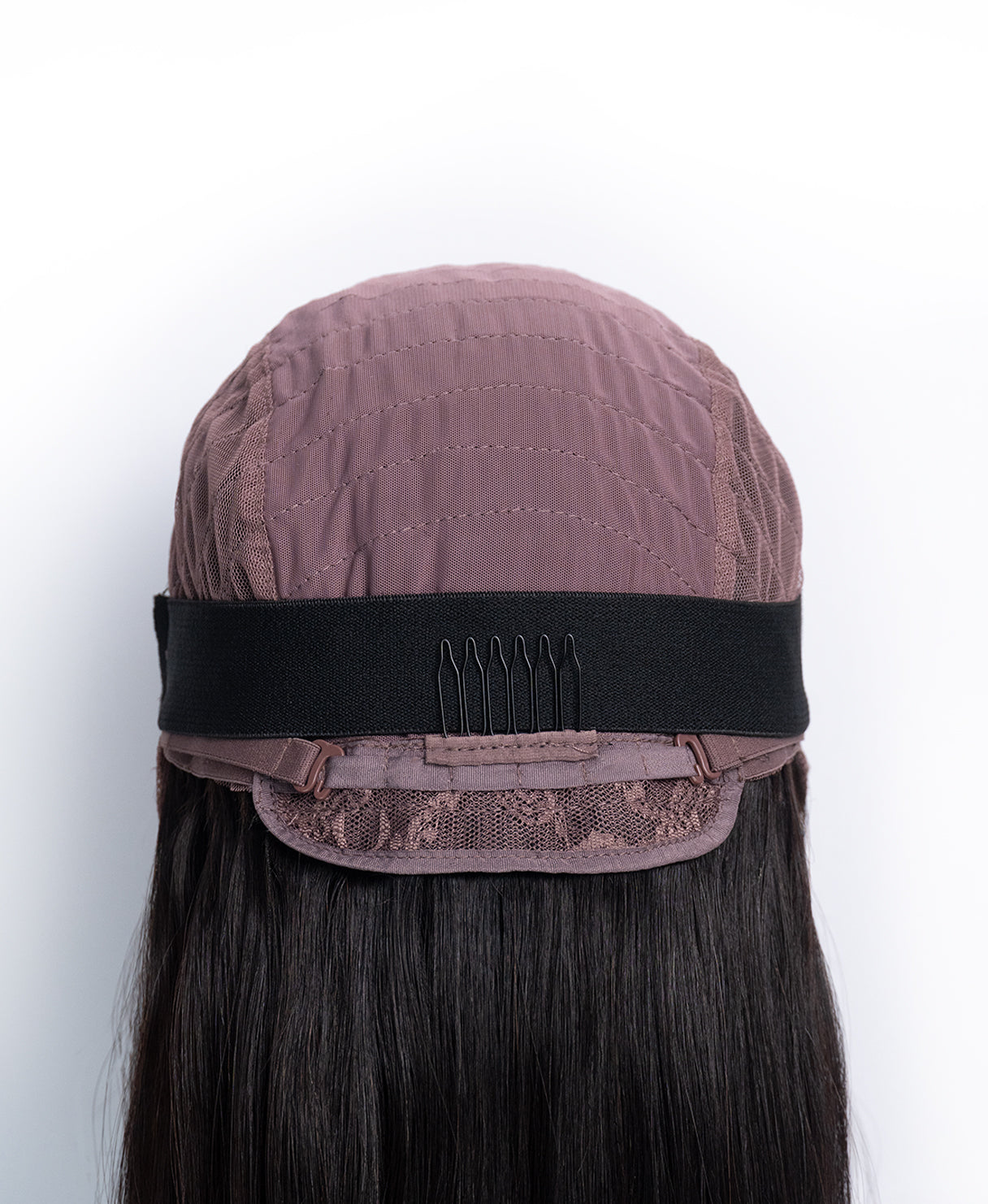 long layers human wig - 18" jet black.