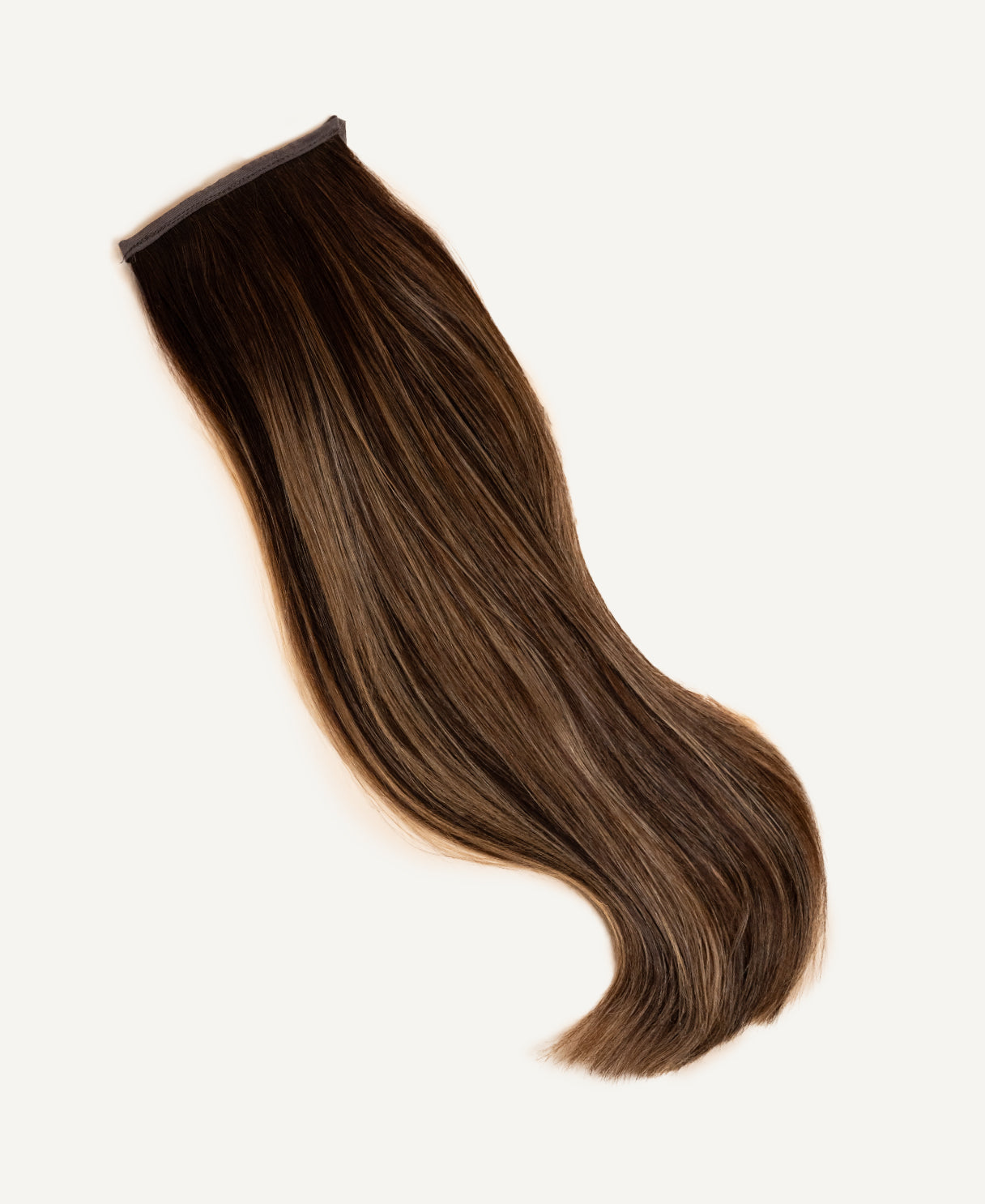 ponytail - ash brown balayage.