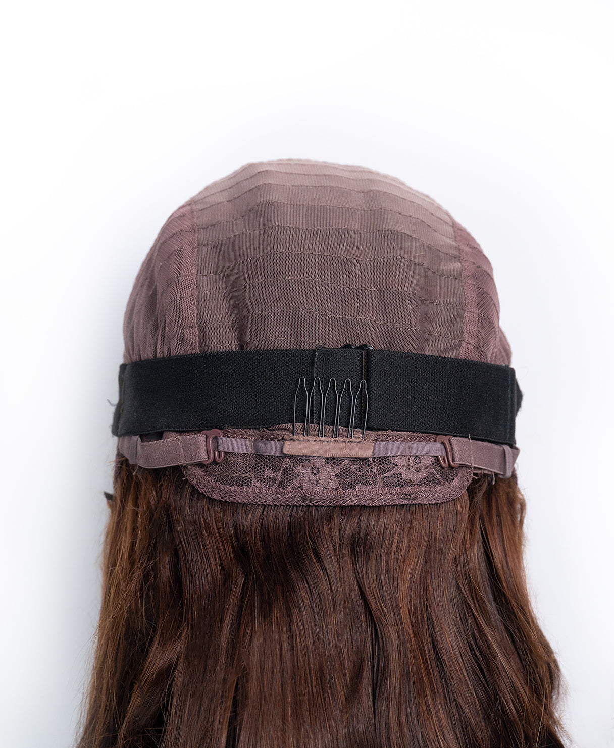 bouncy curls human wig - 18" brown ombre.