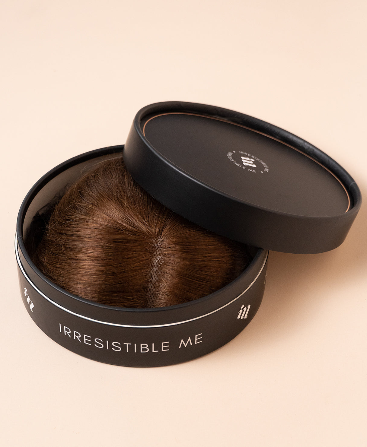 hair topper 12" medium brown.