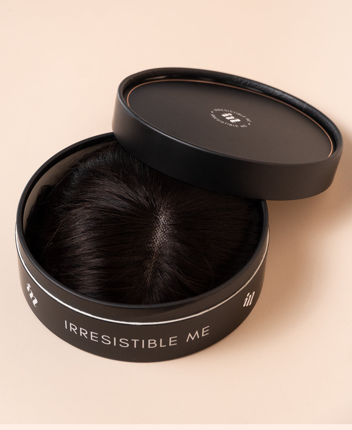 hair topper 12" dark brown.