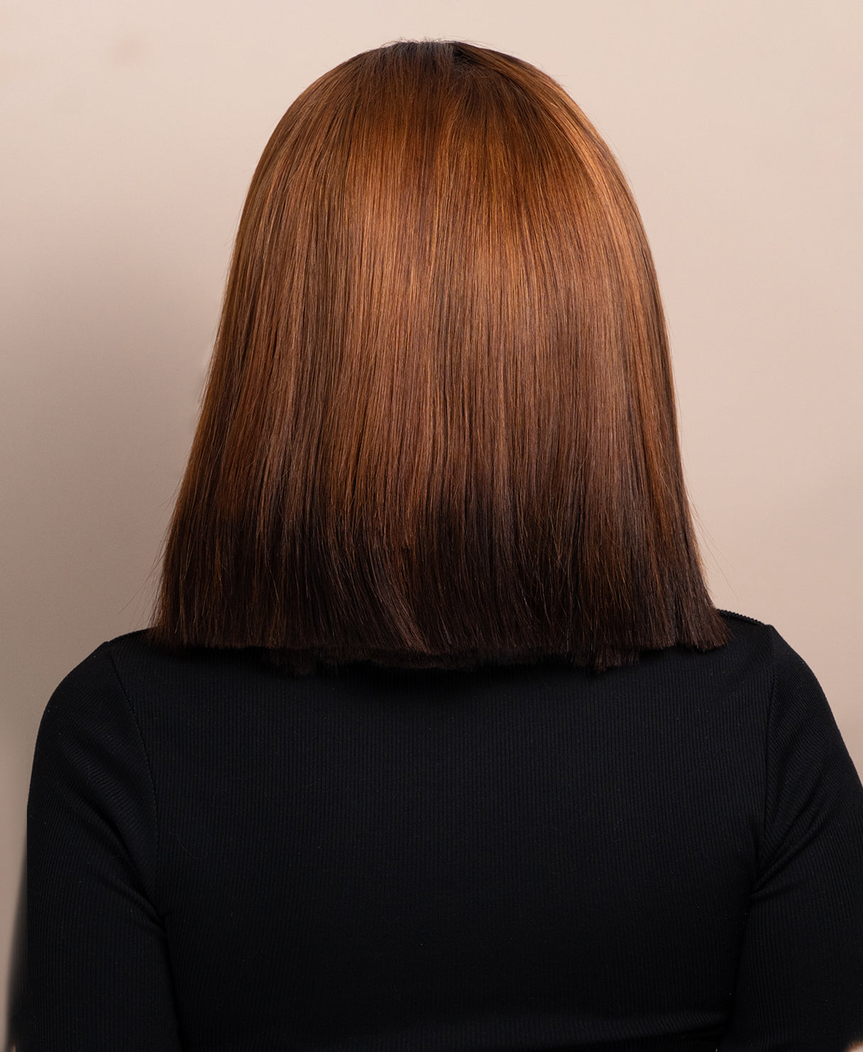 long bob human wig - 12" brown melt.