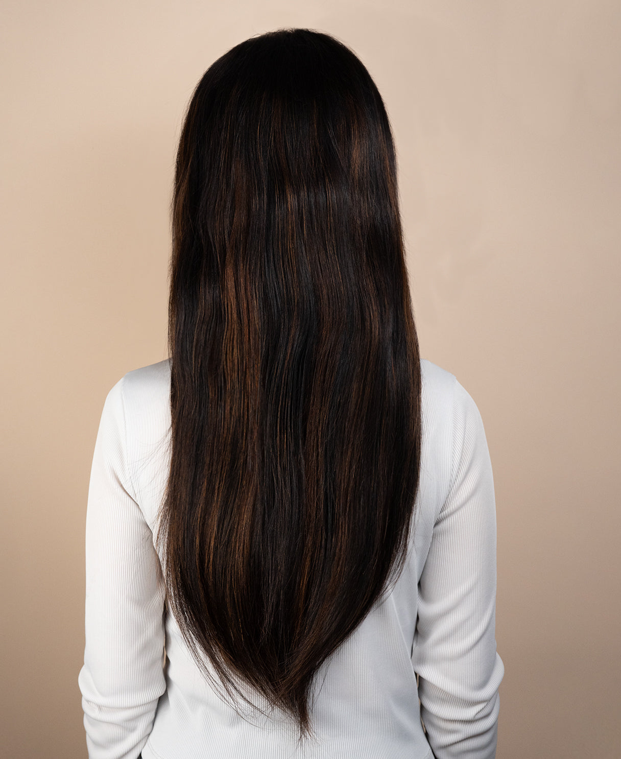 put on & go human wig - 20" mocha balayage.