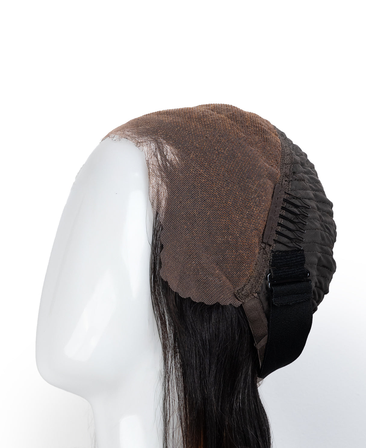 put on & go human wig - 20" mocha balayage.