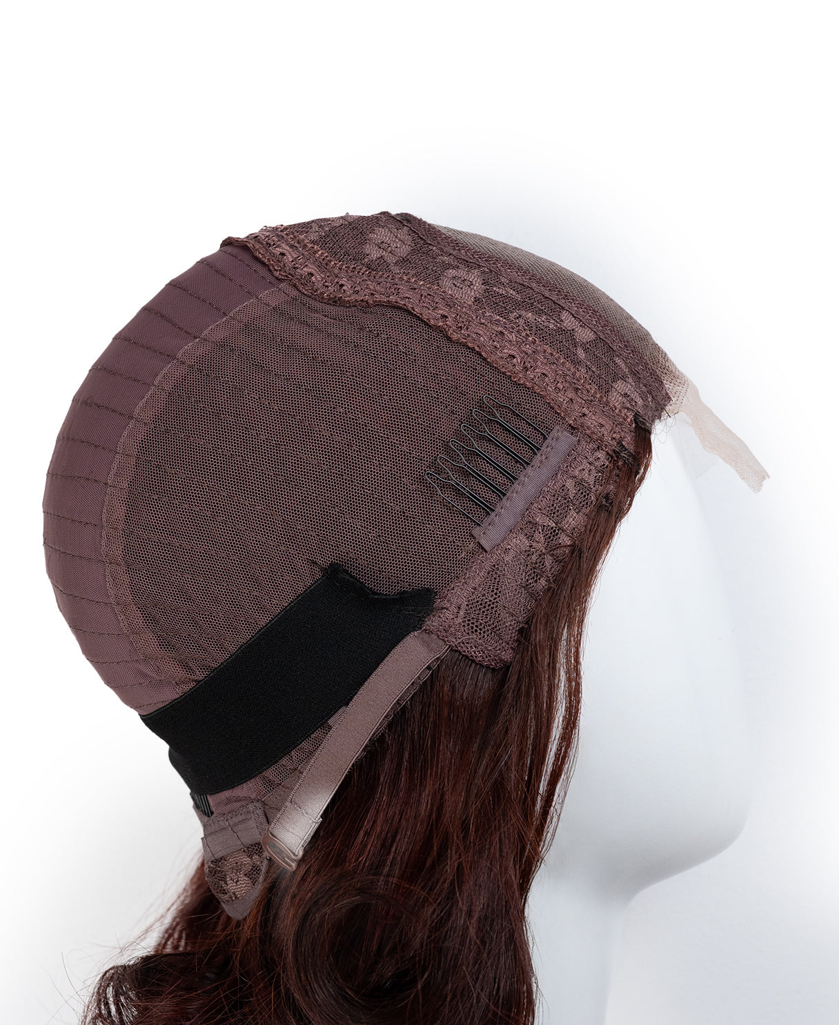 lace front human wig blowout bob - 10" auburn.