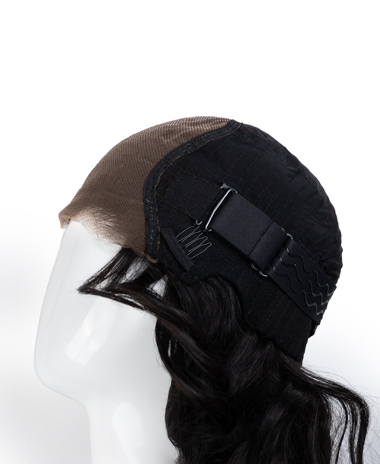 put on & go human wig blowout - 20" natural black.