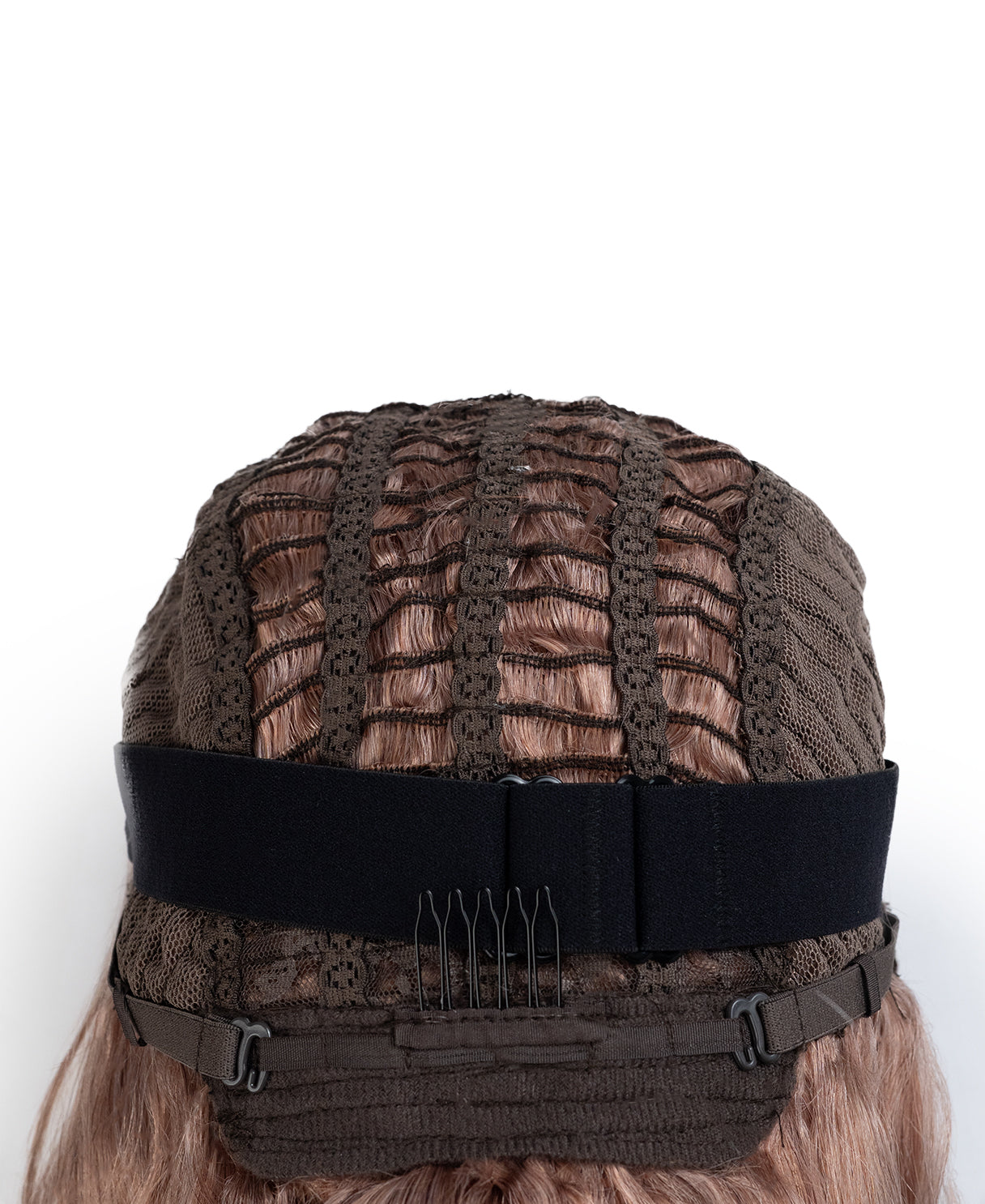 lace front wavy human wig - 22" rooted rosé.