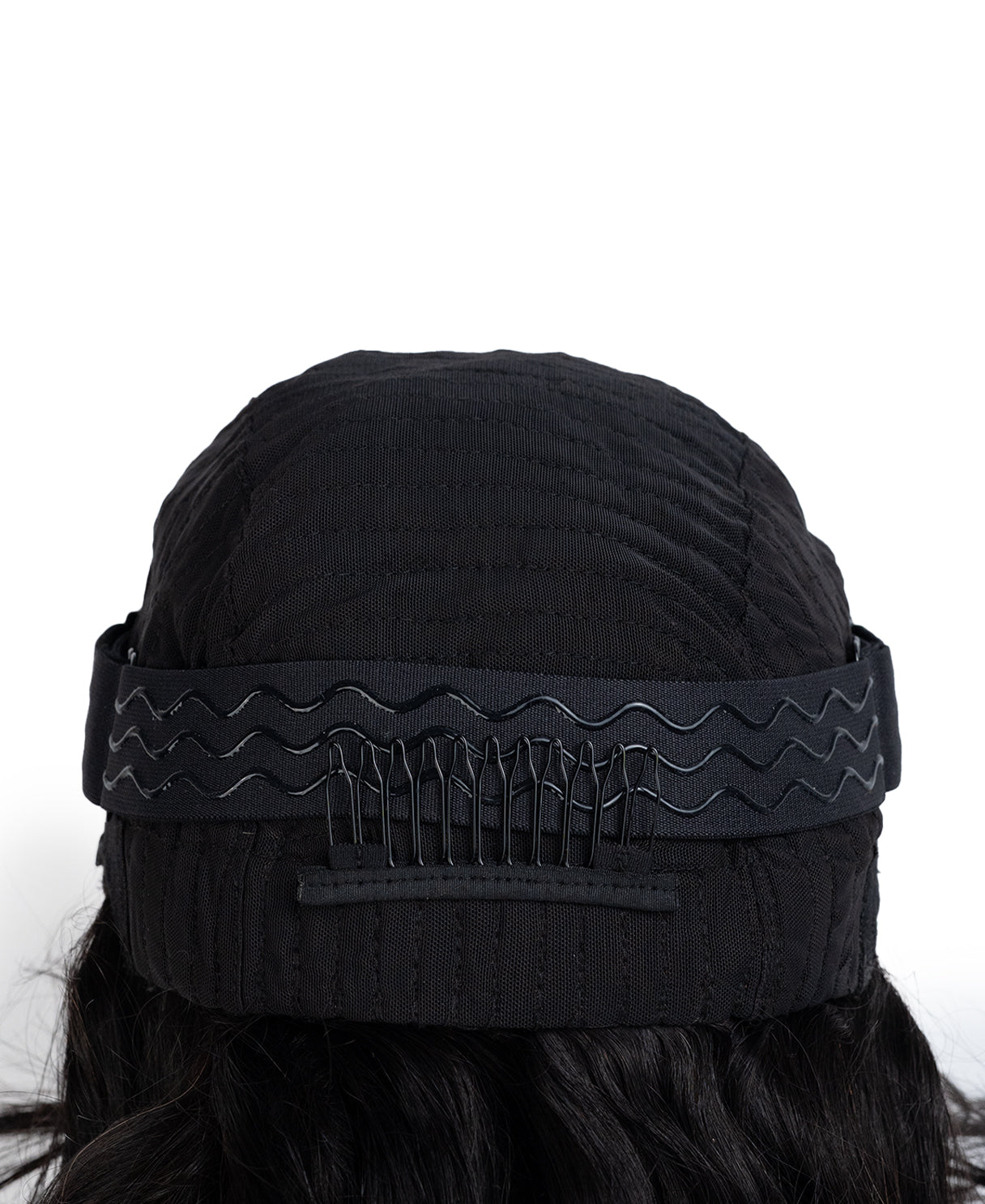 put on & go human wig blowout - 20" natural black.