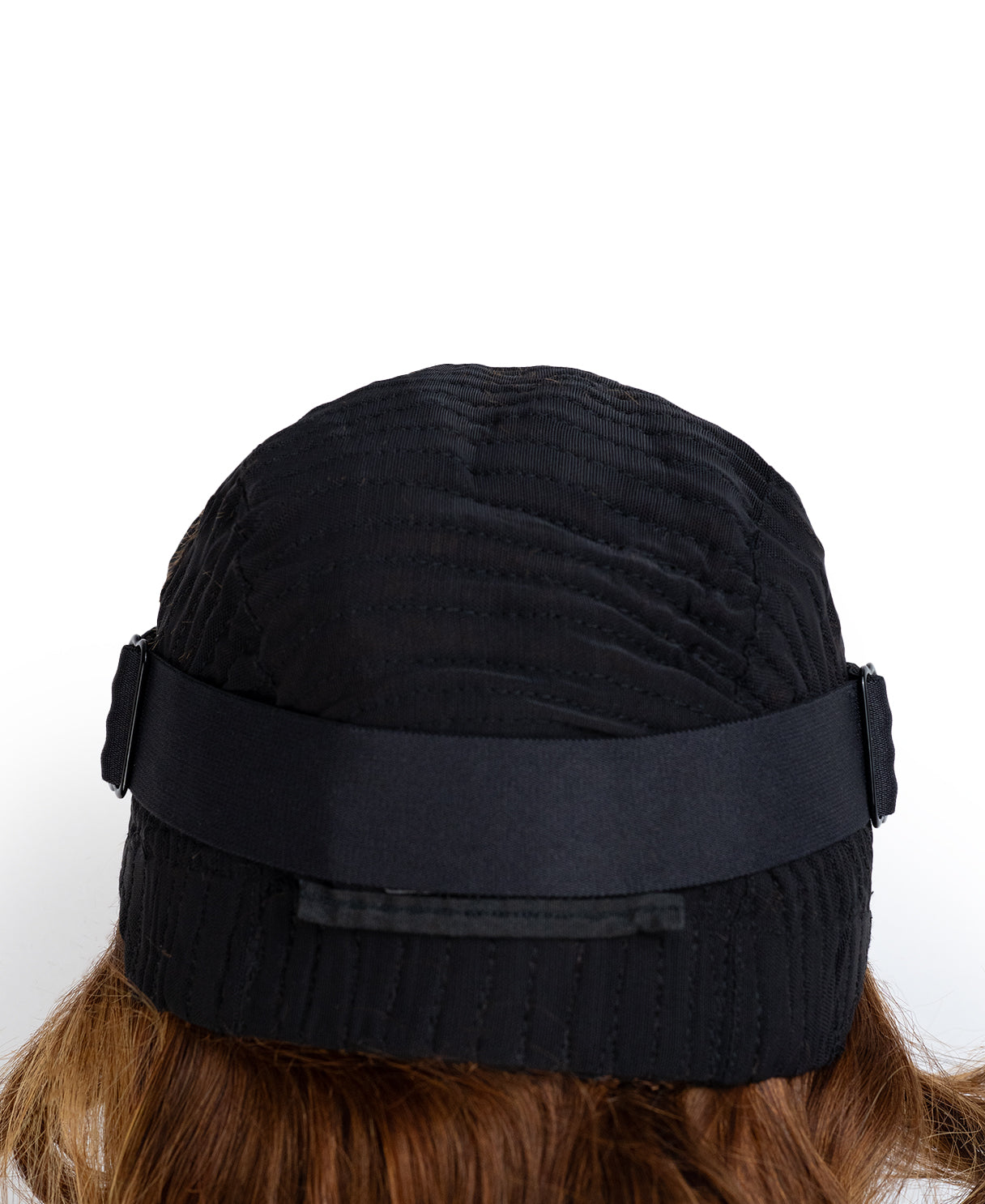 put on & go human wig blowout - 14" medium brown balayage.