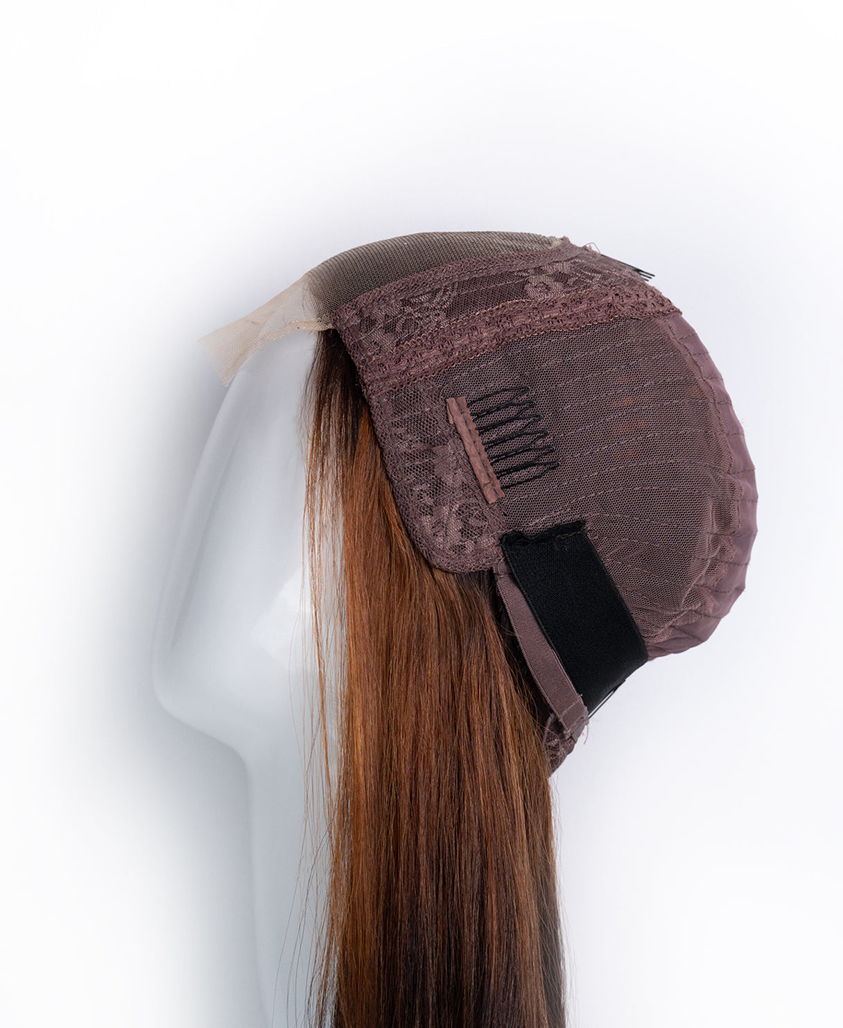 long bob human wig - 12" brown melt.