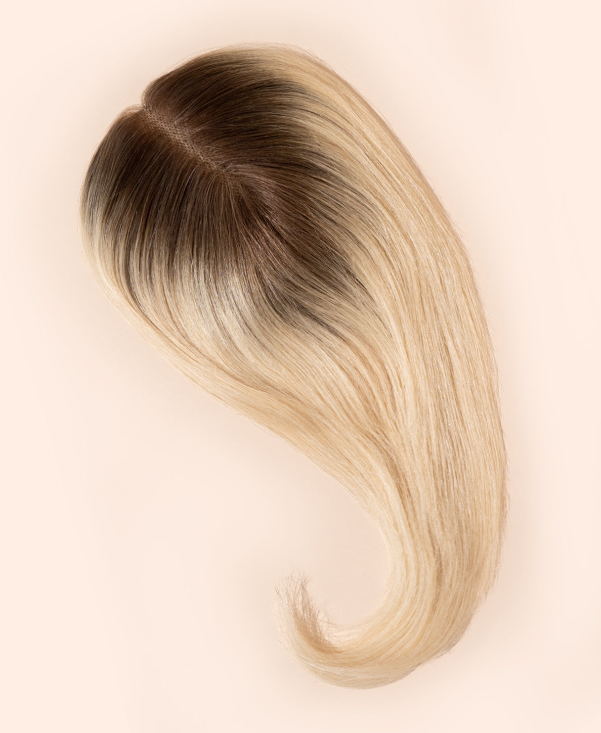 premium hair topper 14" rooted light blonde.