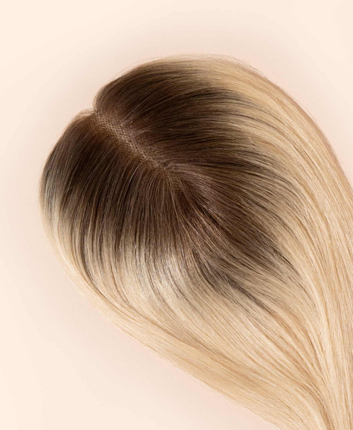 premium hair topper 14" rooted light blonde.