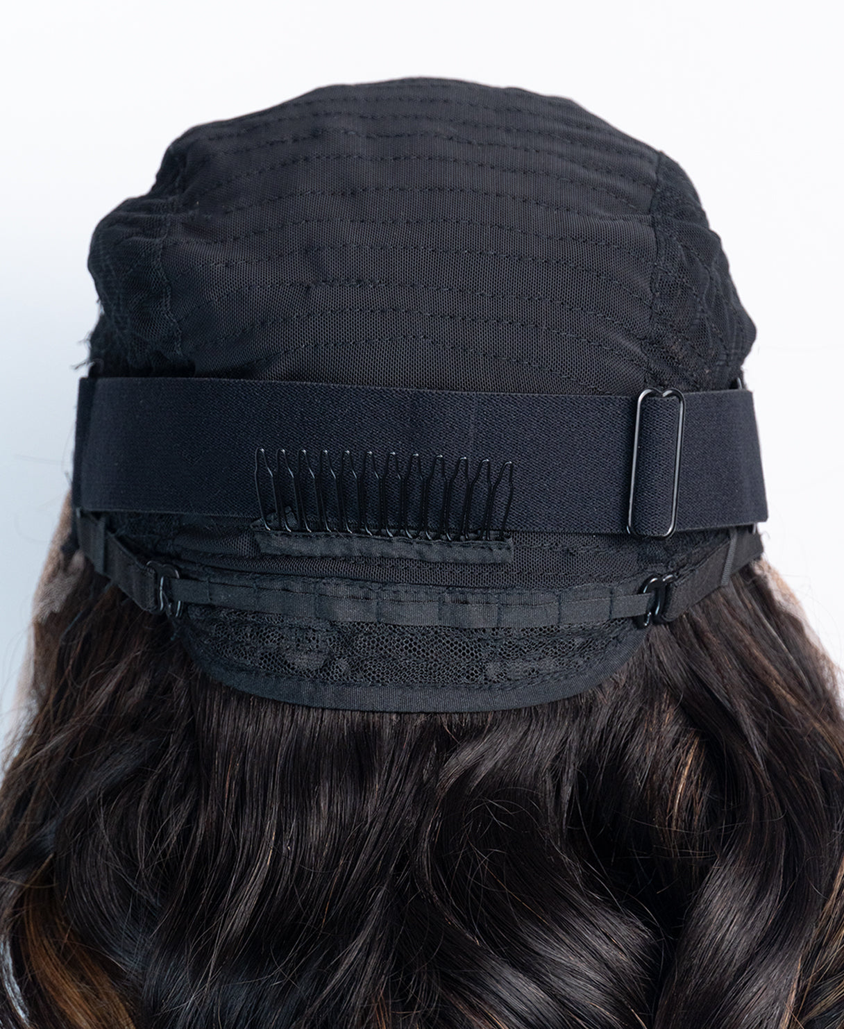 lace front human wig - 20" caramel balayage.