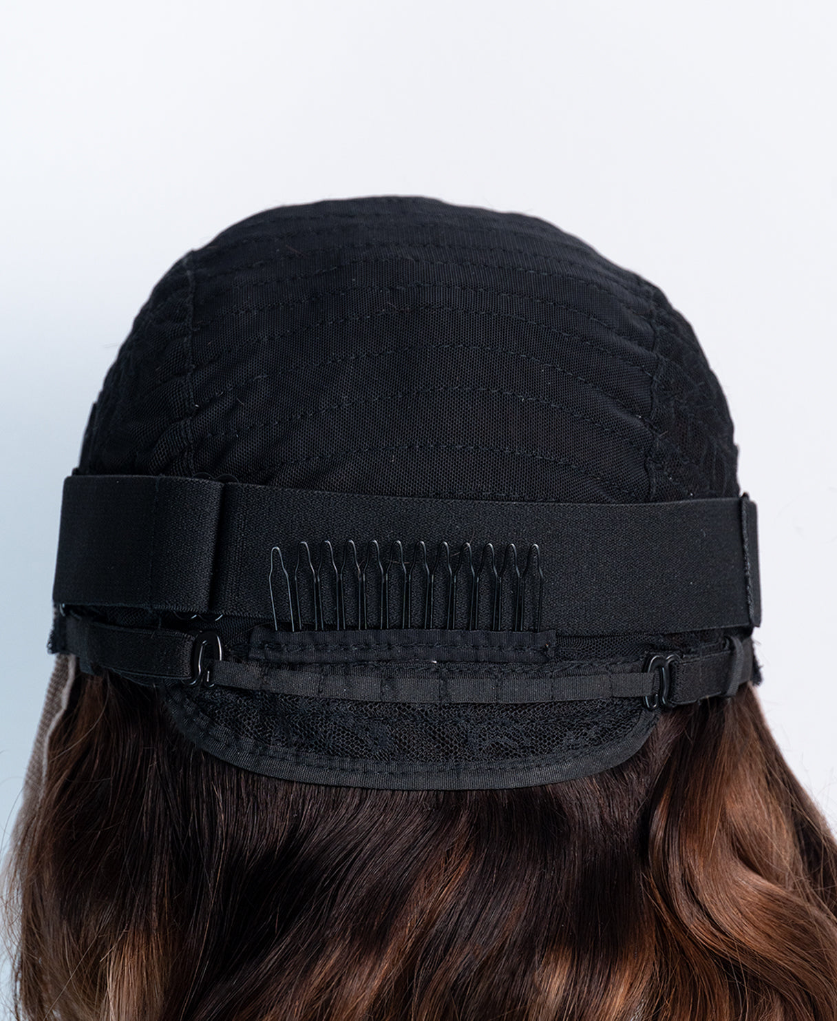 lace front human wig - 20" brown balayage.