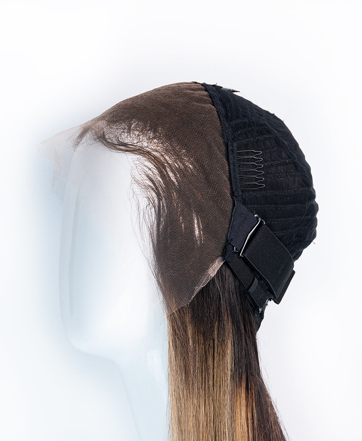 lace front human wig - 20" blonde ombre.