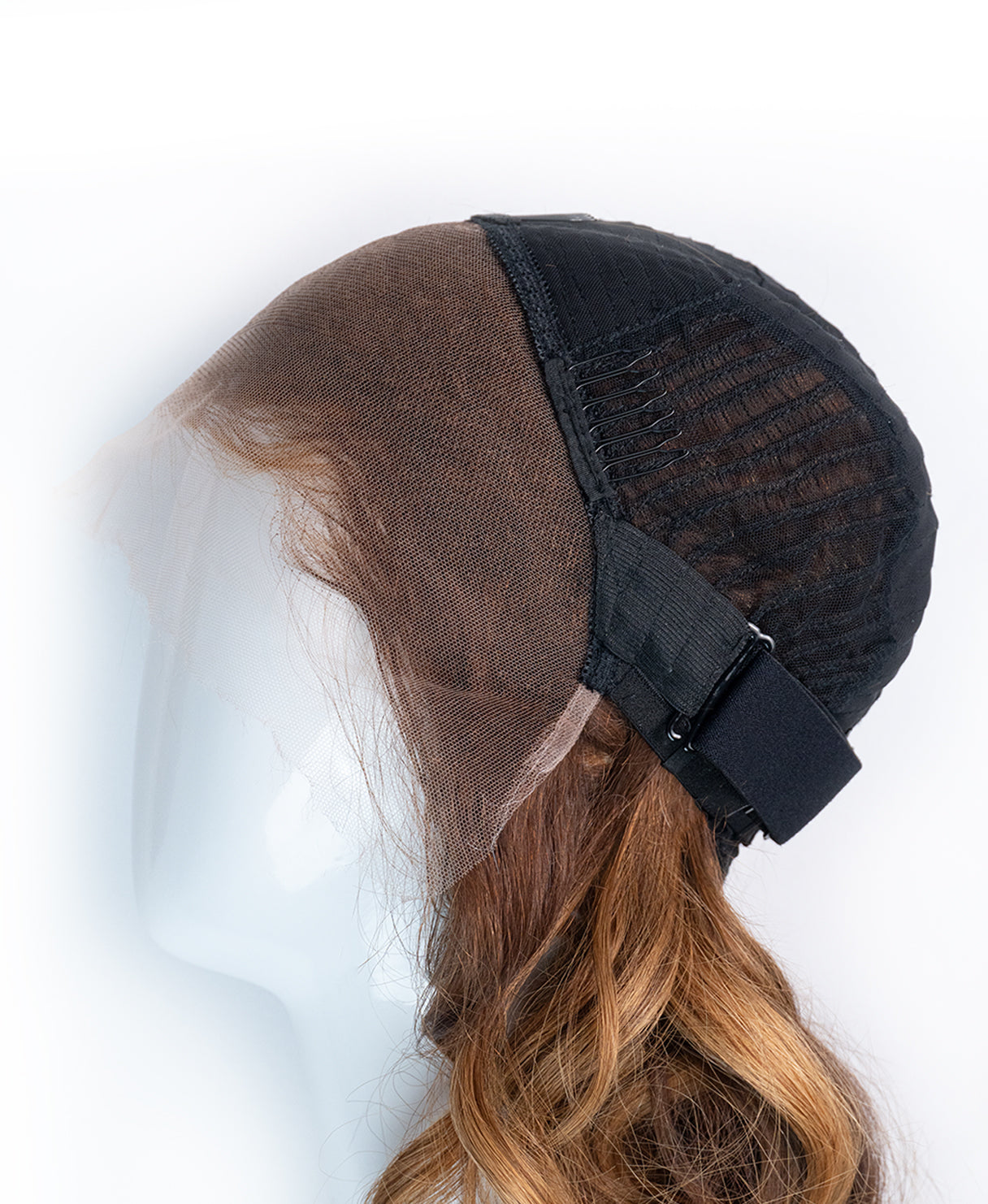 lace front human wig - 20" chestnut blonde balayage.