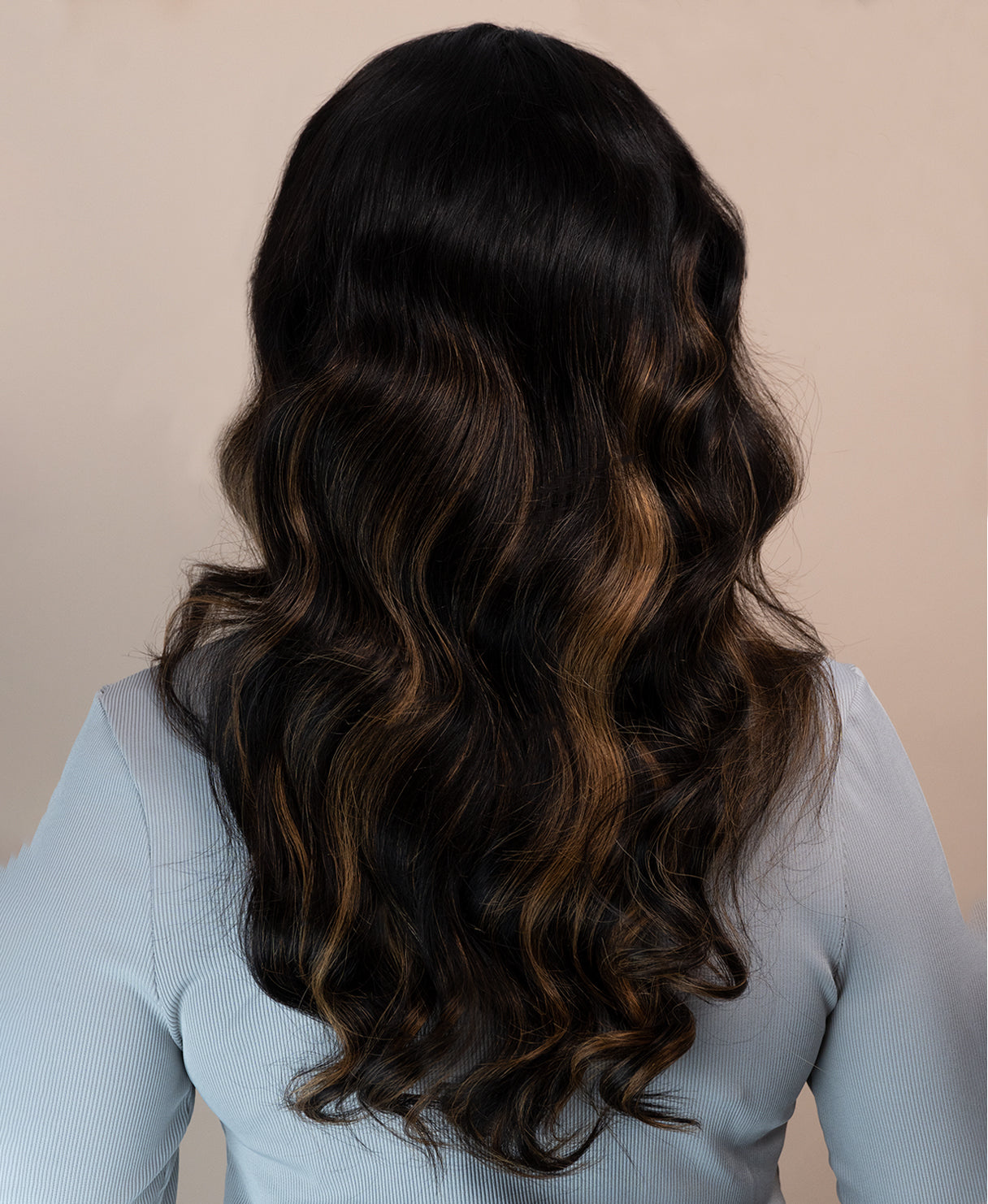 lace front human wig - 20" blonde moneypiece with balayage.