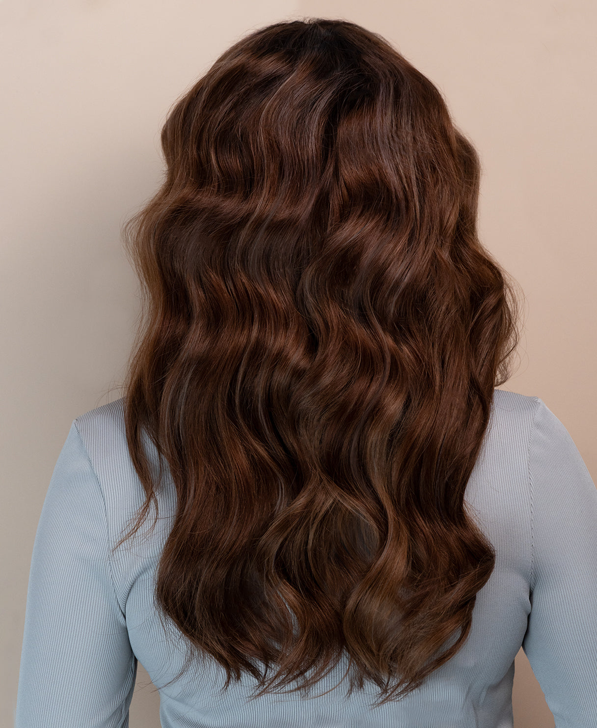 lace front human wig - 20" brown balayage.
