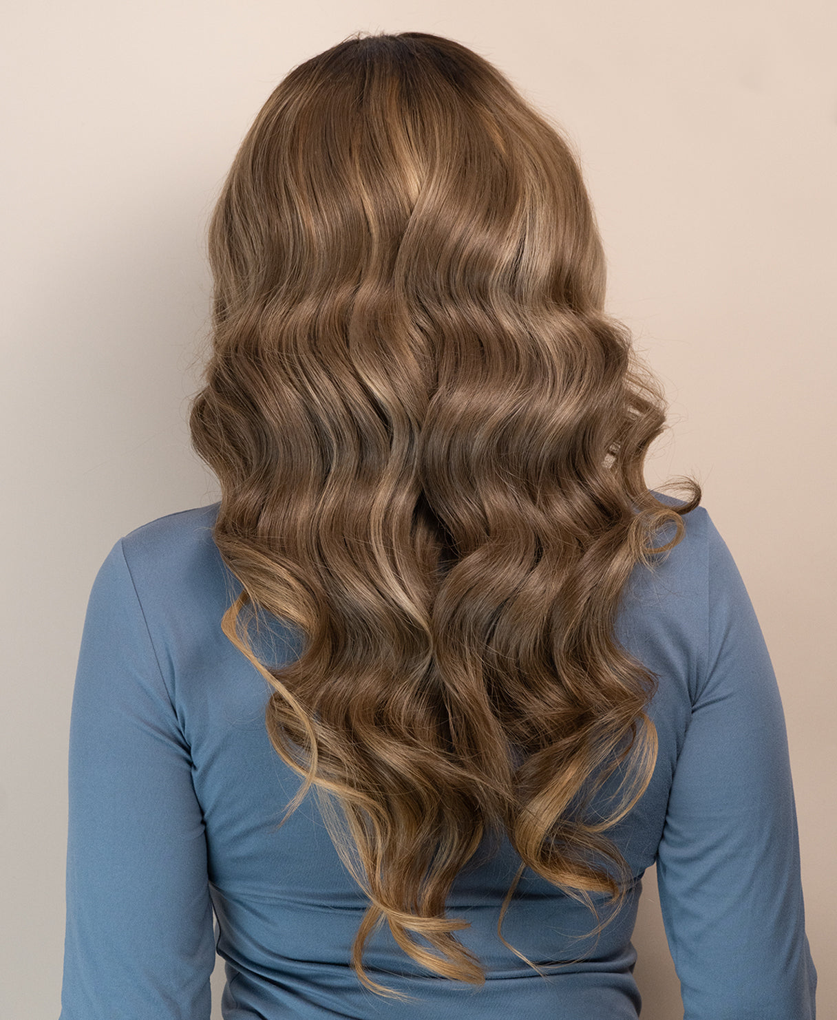 lace front human wig - 20" ash blonde balayage.