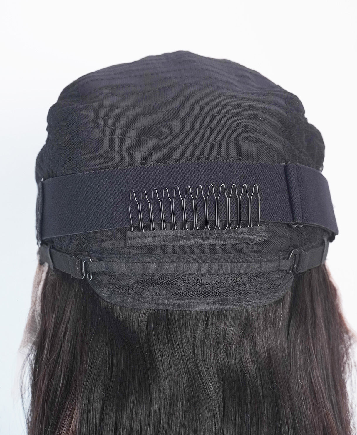 lace front human wig - 20" dark brown balayage.