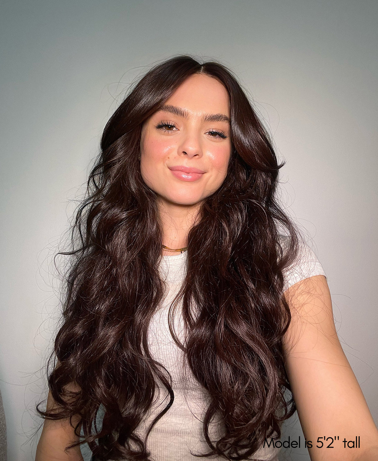 vegan fiber wig - 22" blowout curtain bangs wig.