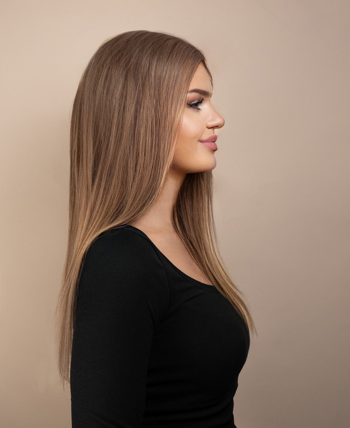 full lace human wig - 18" ash.