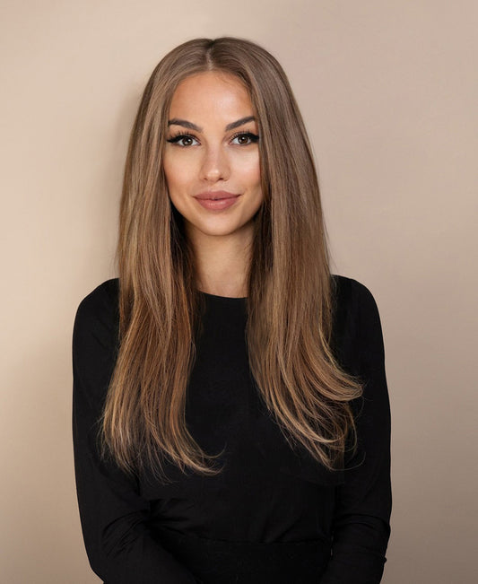 full lace human wig - 20" ash.