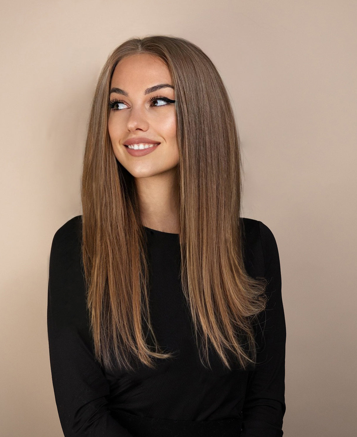 full lace human wig - 20" ash.