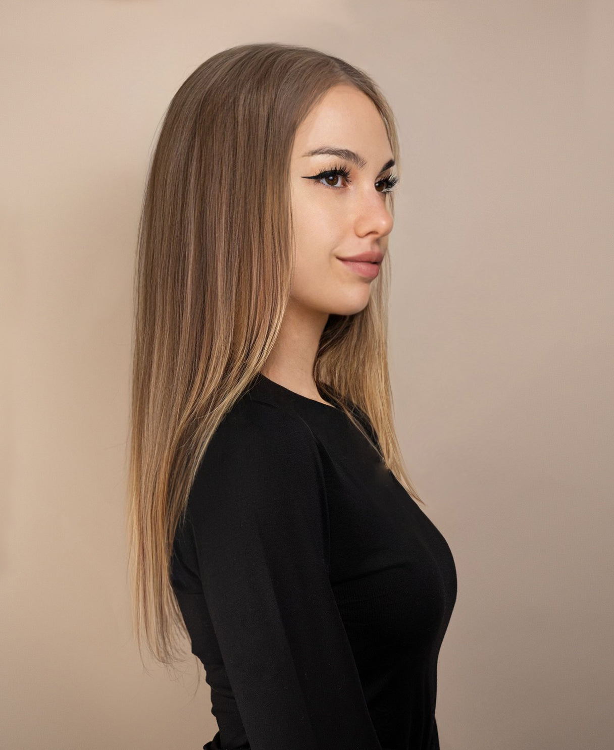 full lace human wig - 20" ash.