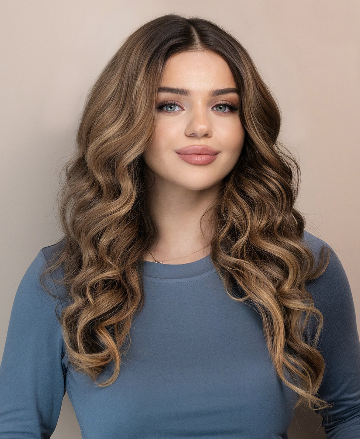 lace front human wig - 20" ash blonde balayage.