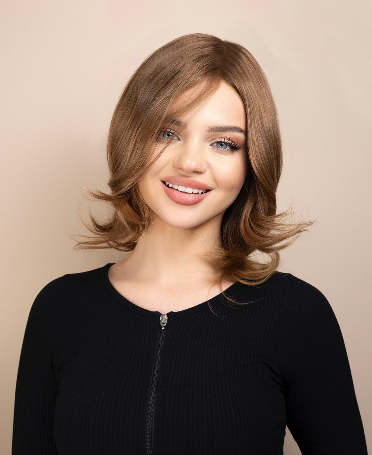 european virgin hair wig - 10" warm blonde.