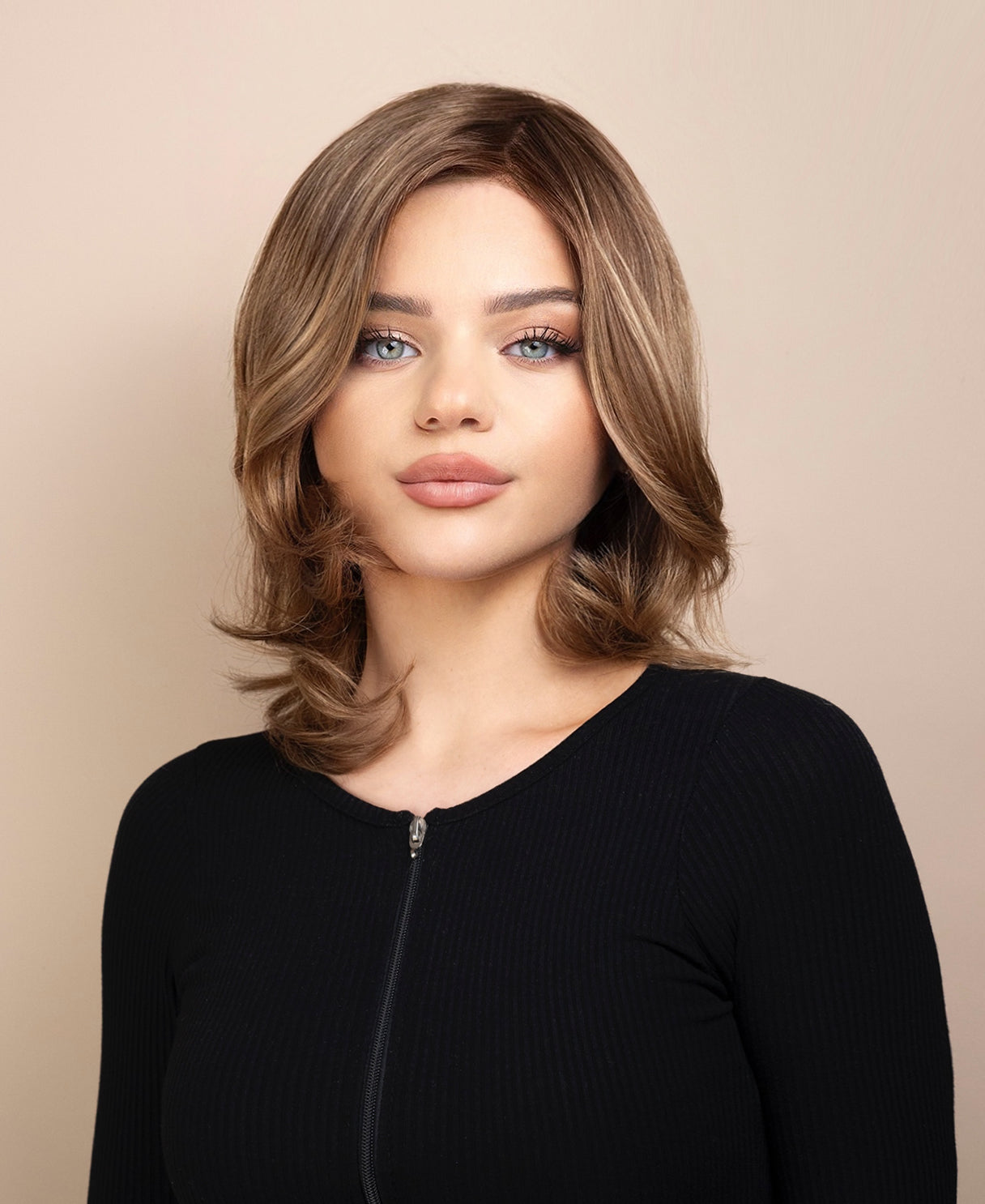 european virgin hair wig - 10" ash highlights.