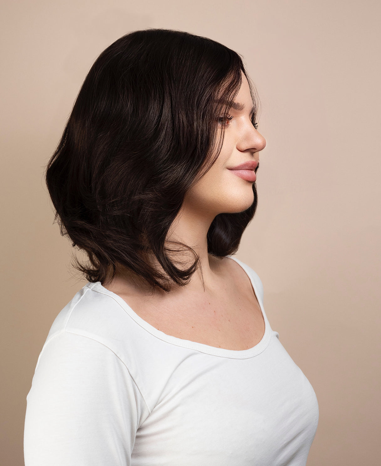 european virgin hair wig - 10" chocolate brown.